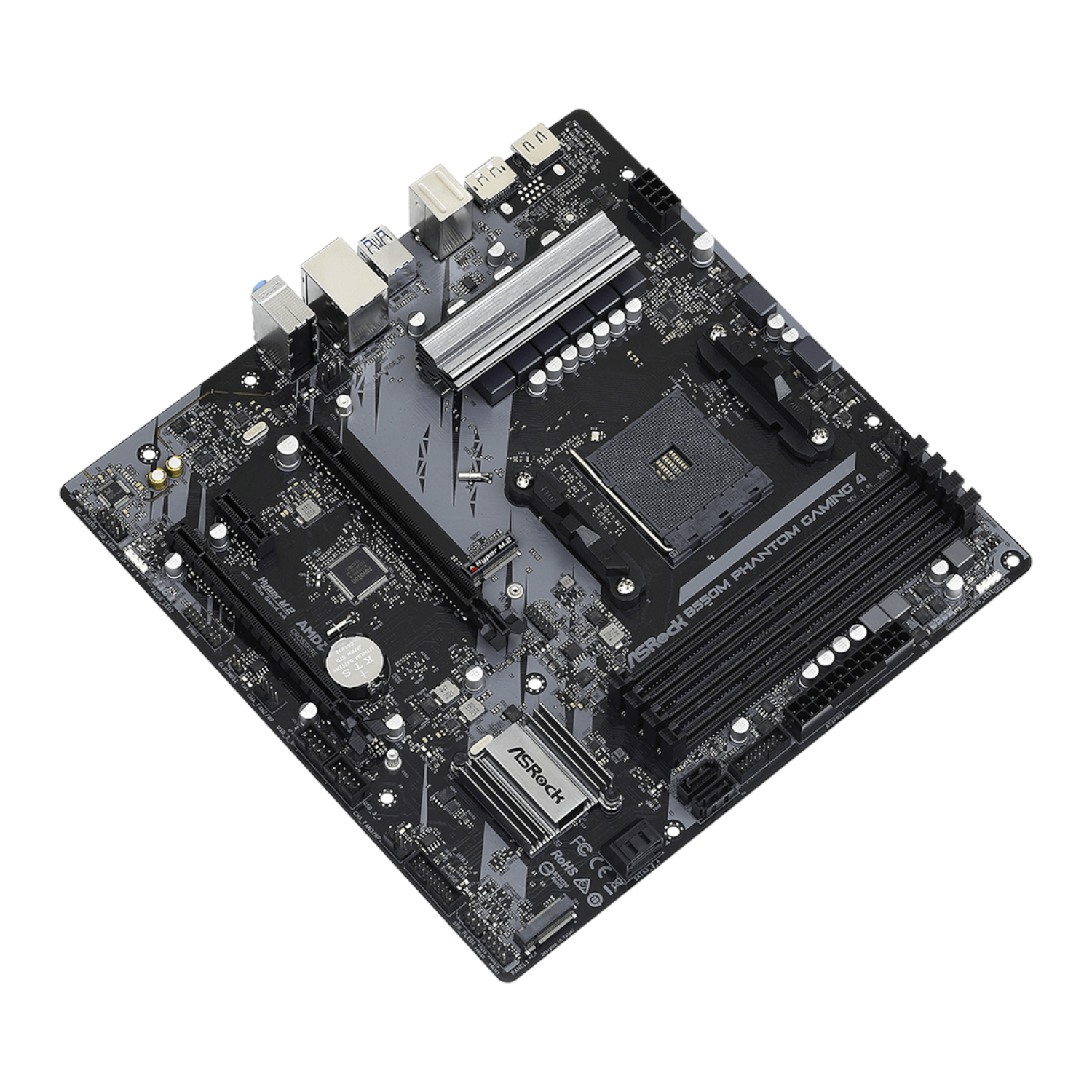 ASRock B550 Phantom Gaming 4 AM4 M-ATX Motherboard - Image 2