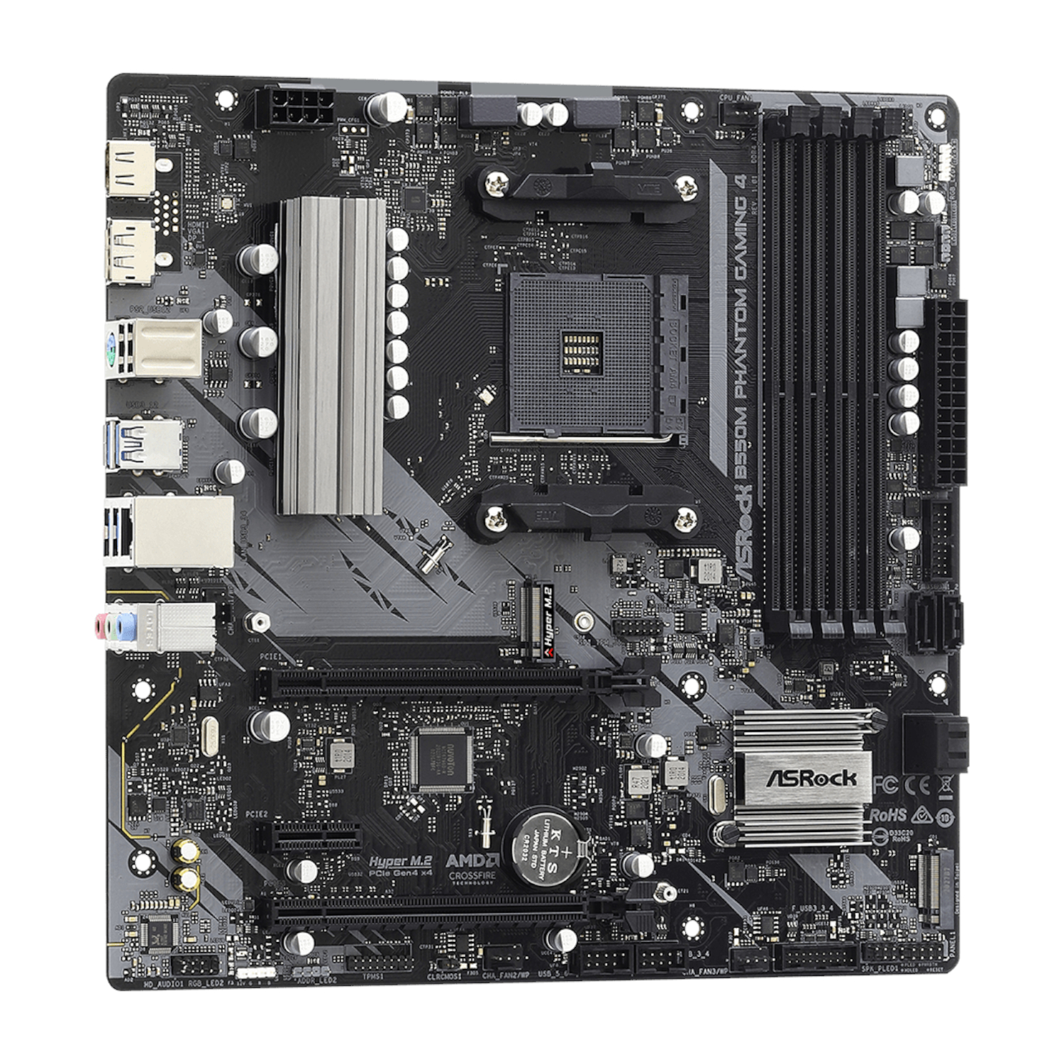 ASRock B550 Phantom Gaming 4 AM4 M-ATX Motherboard - Image 3