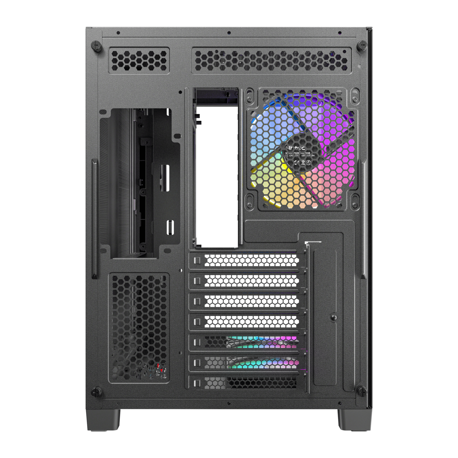 Antec C5 CURVED ARGB ATX | Micro-ATX | ITX ARGB Dual Chamber Mid-Tower Gaming Chassis - Black - Image 4
