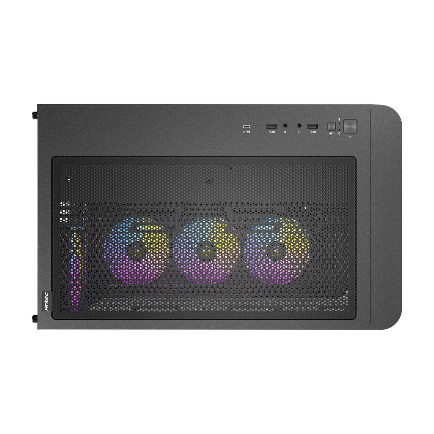 Antec C5 CURVED ARGB ATX | Micro-ATX | ITX ARGB Dual Chamber Mid-Tower Gaming Chassis - Black - Image 6