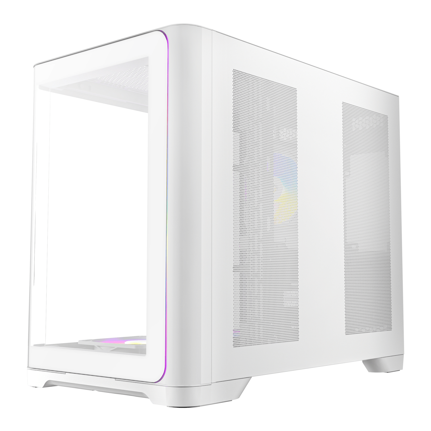 Antec C5 CURVED ARGB ATX | Micro-ATX | ITX ARGB Dual Chamber Mid-Tower Gaming Chassis - White - Image 2