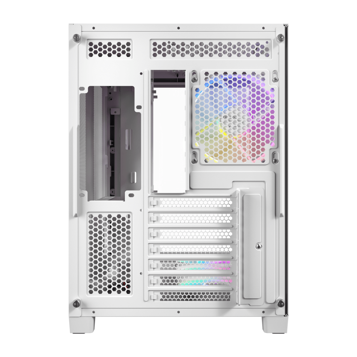 Antec C5 CURVED ARGB ATX | Micro-ATX | ITX ARGB Dual Chamber Mid-Tower Gaming Chassis - White - Image 4