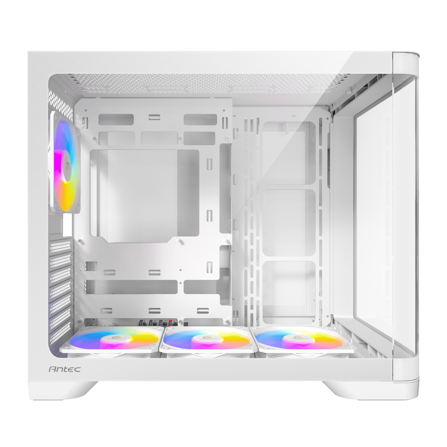 Antec C5 CURVED ARGB ATX | Micro-ATX | ITX ARGB Dual Chamber Mid-Tower Gaming Chassis - White - Image 5