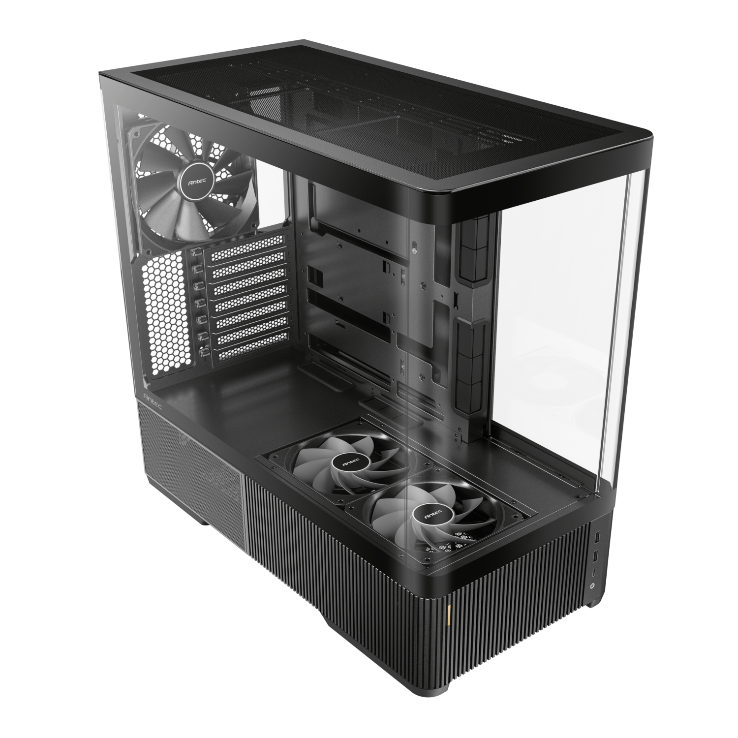 Antec C6 CURVED AIR ATX | Micro-ATX | ITX Mid-Tower Gaming Chassis - Black - Image 3