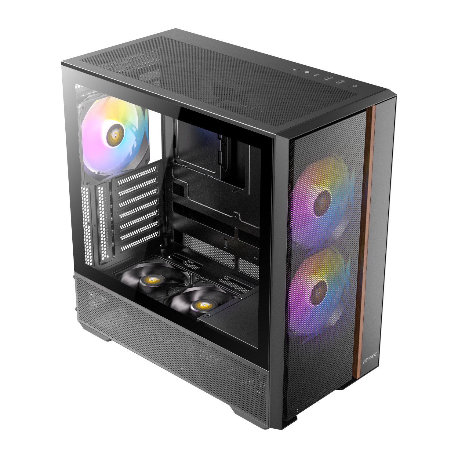 Antec FLUX Rear ARGB ATX Mid Tower Gaming Chassis - Black - Image 3