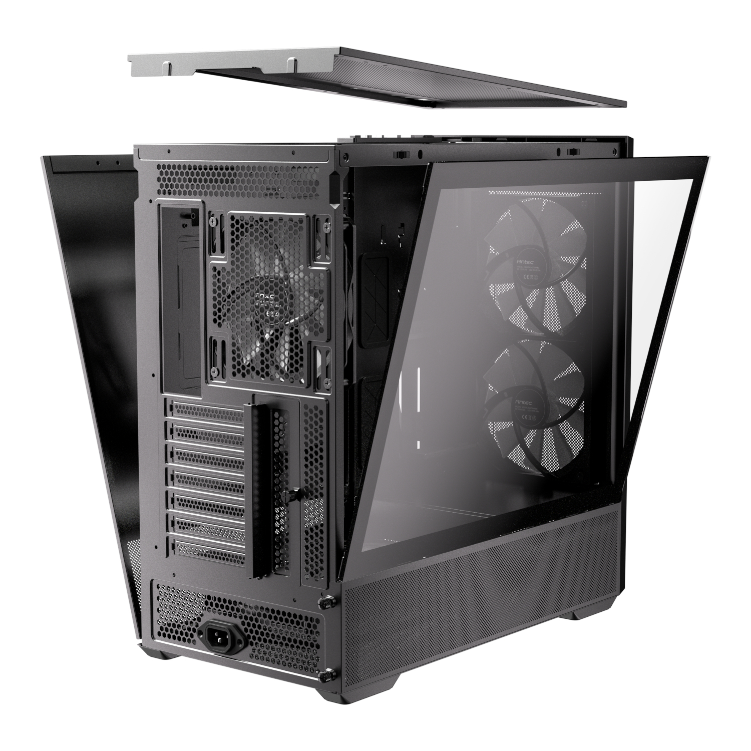Antec FLUX Rear ARGB ATX Mid Tower Gaming Chassis - Black - Image 4