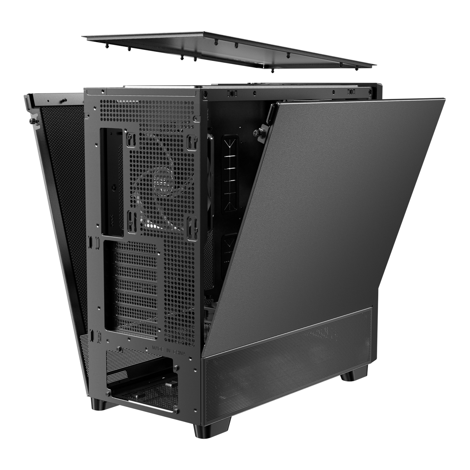Antec FLUX SE E-ATX | ATX | Micro-ATX | ITX Mid-Tower Gaming Chassis Wood Front Panel- Black - Image 5
